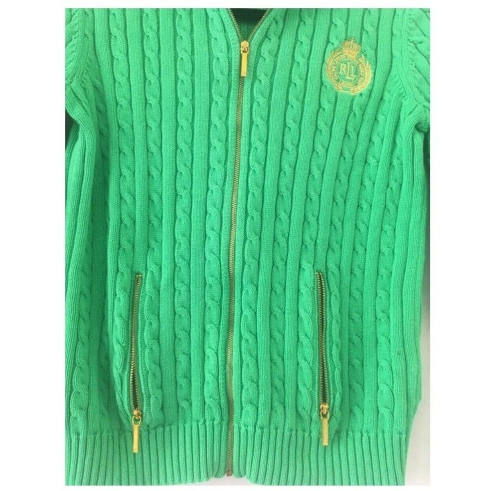 Lauren Ralph Lauren Big Logo Women’s Zip Up Sweater Size S (6) - Picture 4 of 5